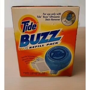 Tide Buzz Refill Pack For Ultrasonic Stain Remover 10 oz Liquid & 5 Pads